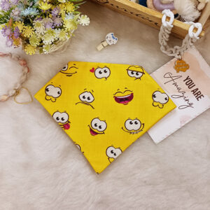 Smiley Cotton Scrunchie Bandana