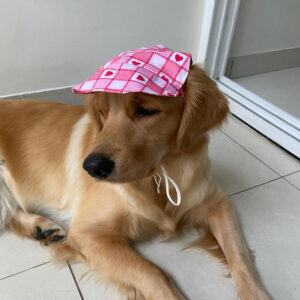 Pink Hearts Cotton Cap for Dog